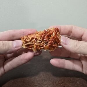 Vanadinite on Barite Crystal Cluster